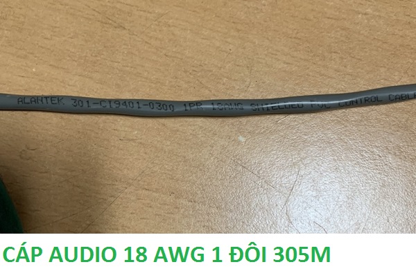 Cáp điều khiển Alantek 18 AWG audio/control 1-pair (305m) 301-CI9401-0300